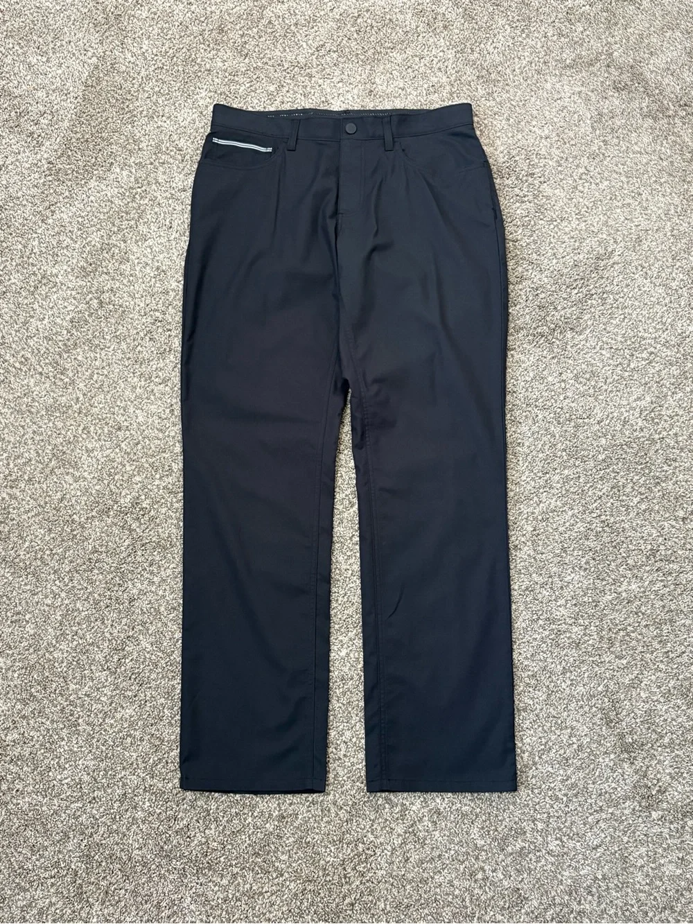 Brooks Brothers Chino Pants Mens 34x32 Stretch Performance Flat Front Black